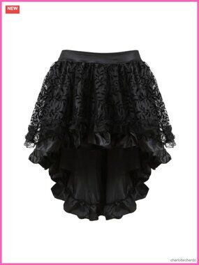 Steampunk High Low Skirt Plus Size Polyester Cotton Pirate Cosplay Renaissance